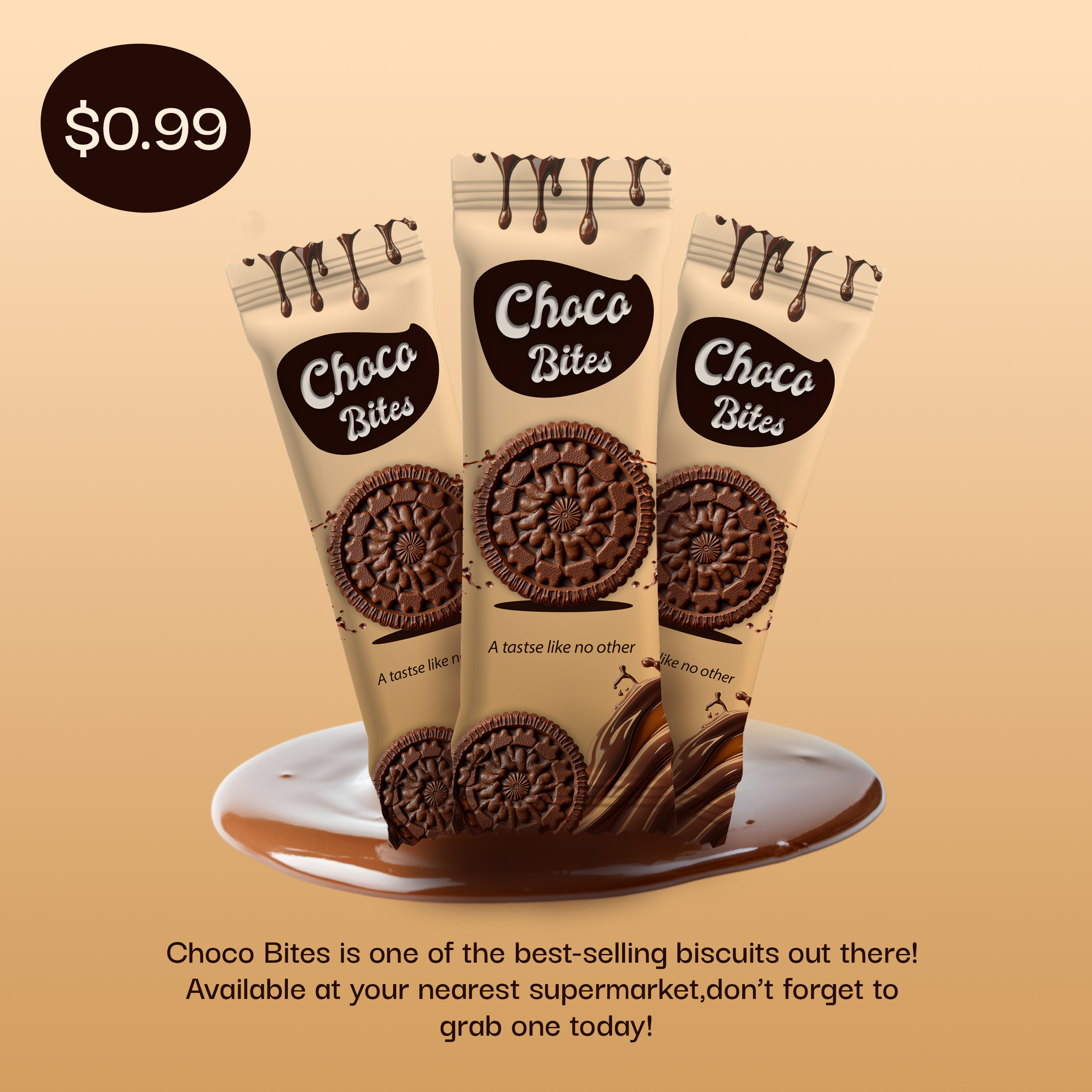 CHOCO BITE (Package Design) adscreative advertisement biscuit branding chocolate chocolate biscuit dribble design graphics design marketing package design photoshop photoshopdesign product design ui visual art visual design