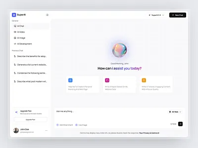 SuperAI - AI Web Assistant ai ai assistant ai chat ai web ai web assistant artificial intelligence dashboard design ui ux web app web builder