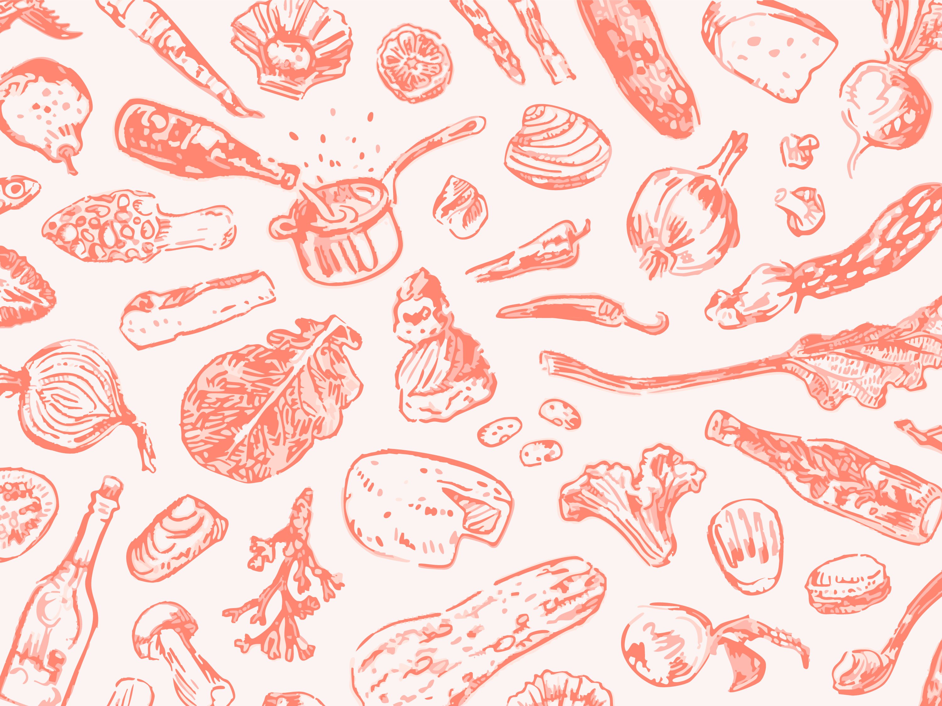 French Food Sketches cooking drawing food french health illustration kitchen restaurant sketch