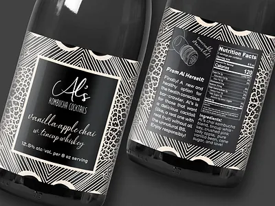 Al's Kombucha Cocktails Packaging Design art direction branding illustration packaging design product design product function typography