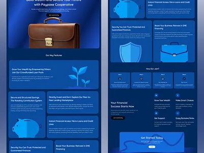 Paypaxe website join cooperative page design - dark mode ✨ design fintech landing page startups ui ui design web design website design