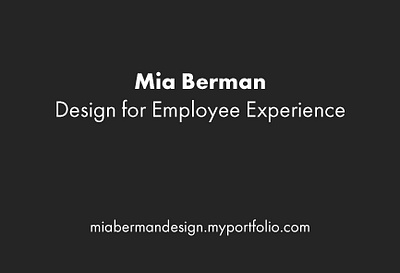 Design for Employee Experience