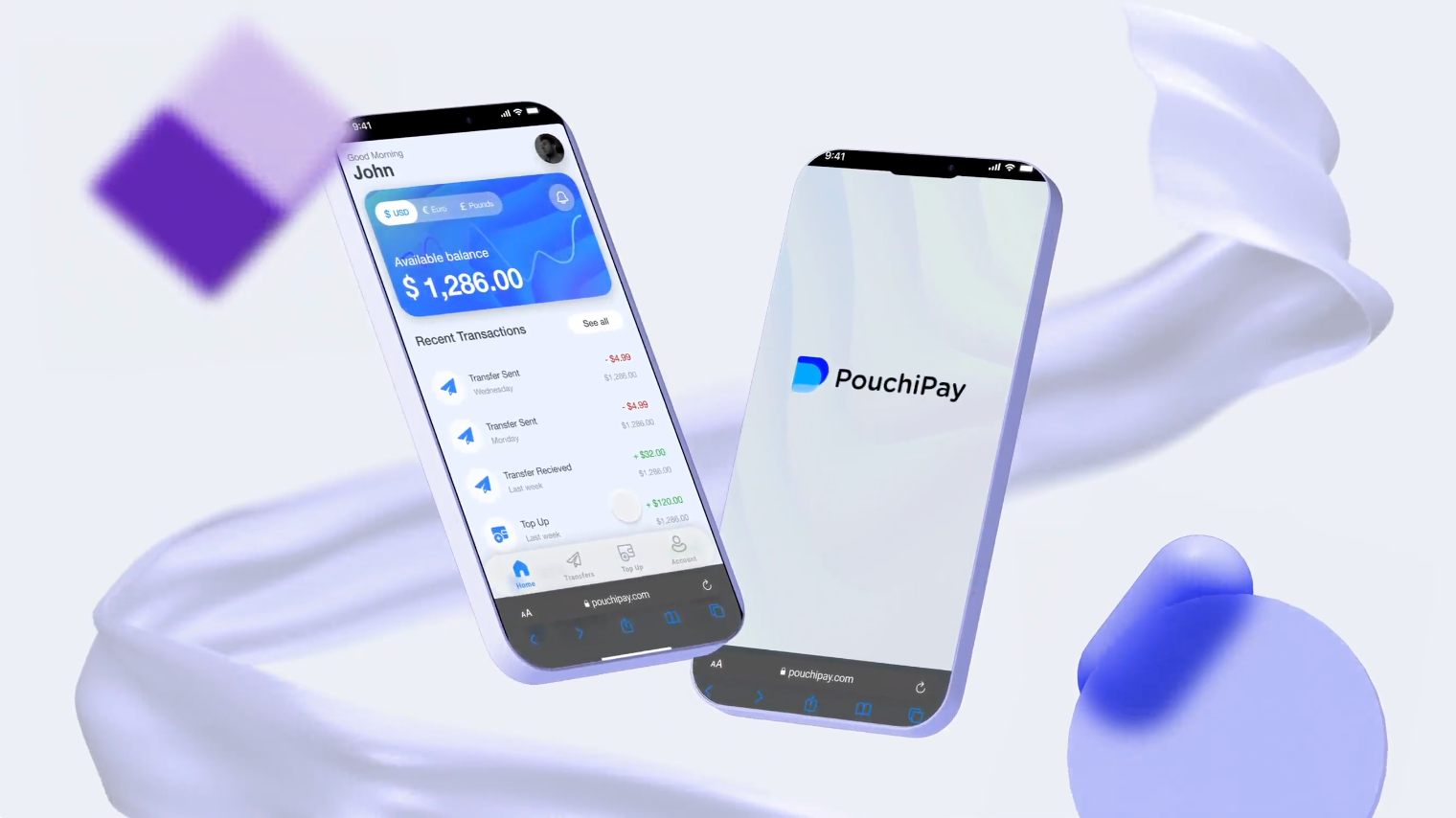 Pouchipay Digital Wallet UX UI banking digital wallet fintech mobile ui design ux design