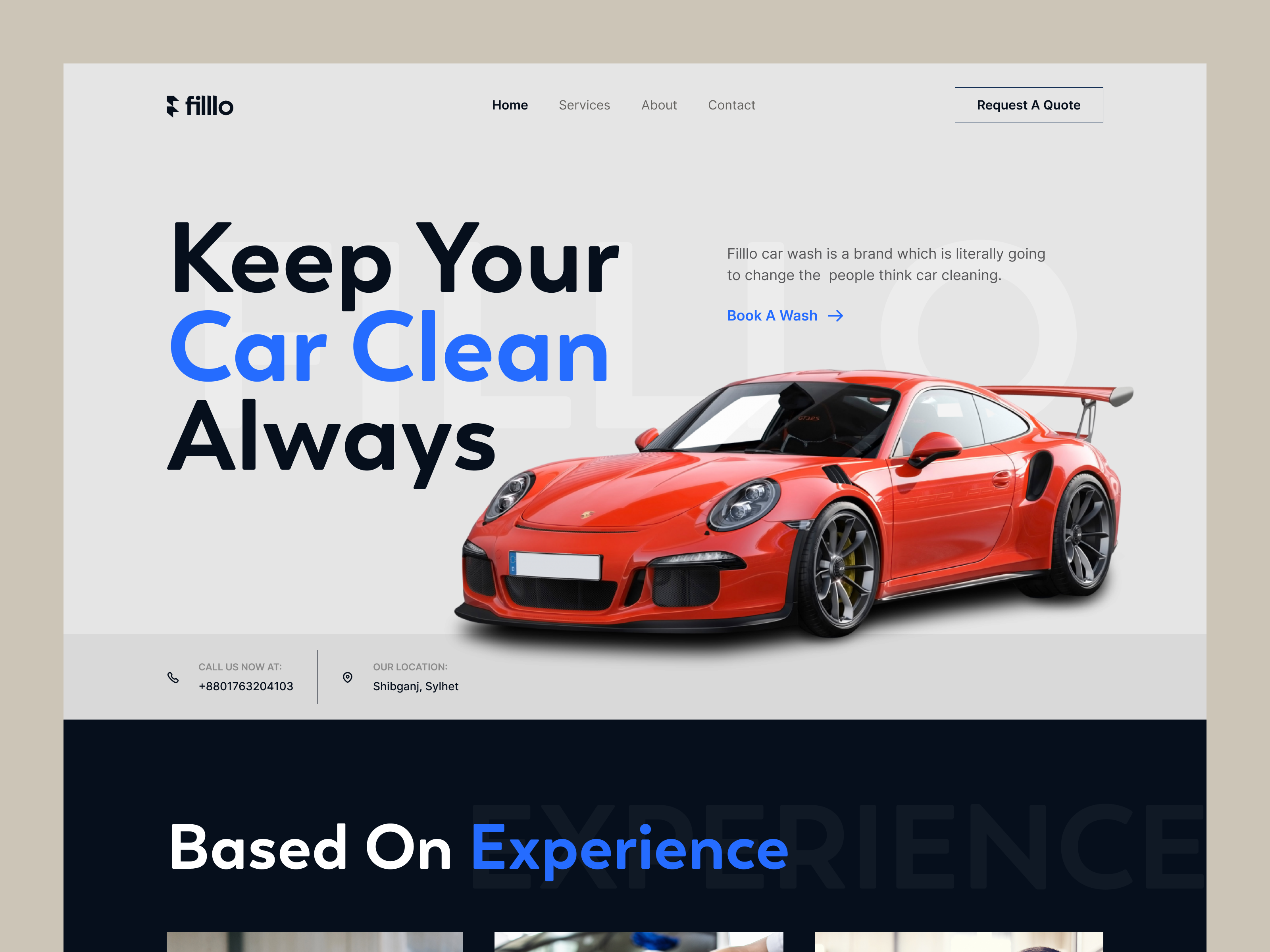 Car Wash Website by Filllo Design Agency on Dribbble