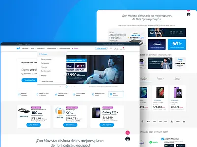 Web Pública Movistar - Rediseño design system metrics responsive design ui ux
