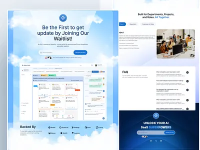 Saas Product Join Waitlist Landing Page🌟 app design daily challange design join waitlist landing page ui designer uidesign