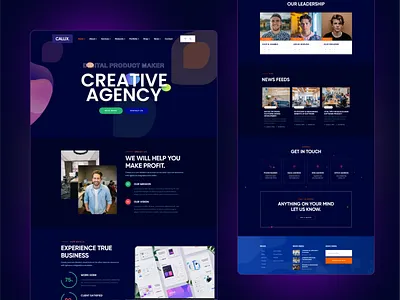 Callix - Creative Agency Web Design 3d agency animation branding business corporate creative agency design freelancer graphic design illustration logo modern motion graphics multipurpose portfolio startup ui vector web agency