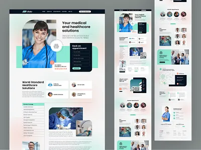 Landing page concept for medical and healthcare services creative healthcare inspiration landing page medical minimal one page ui web web design website