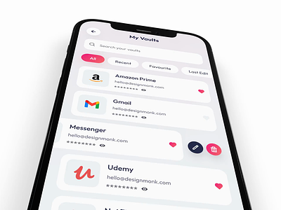 Password Manager App UI Concept [Free Figma File] animation app app design app redesign app ui authetication best dribbble shot 2023 design motion graphics password manager product design secure security trend ui ui design user experience user interface ux design