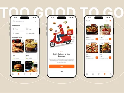 Food Delivery - Mobile App Design app design deliver delivery app food food and drink food delivery app grocery delivery ios mobile app online food restaurant app splash screen ui ux