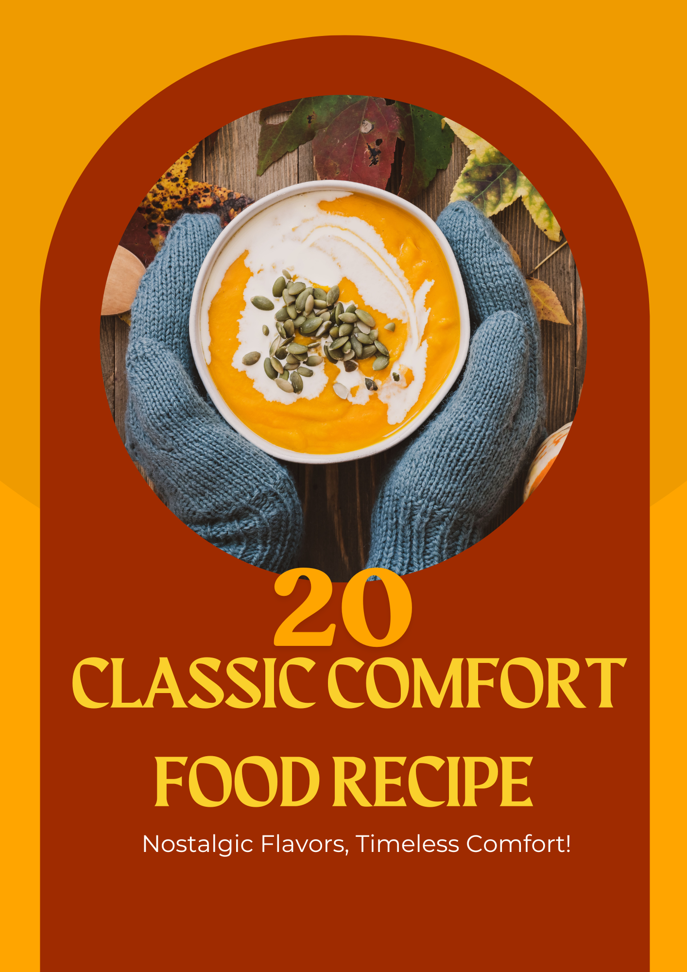 Ebook - Digital Product ( 20 Classic Comfort Food Recipe ) branding graphic design logo