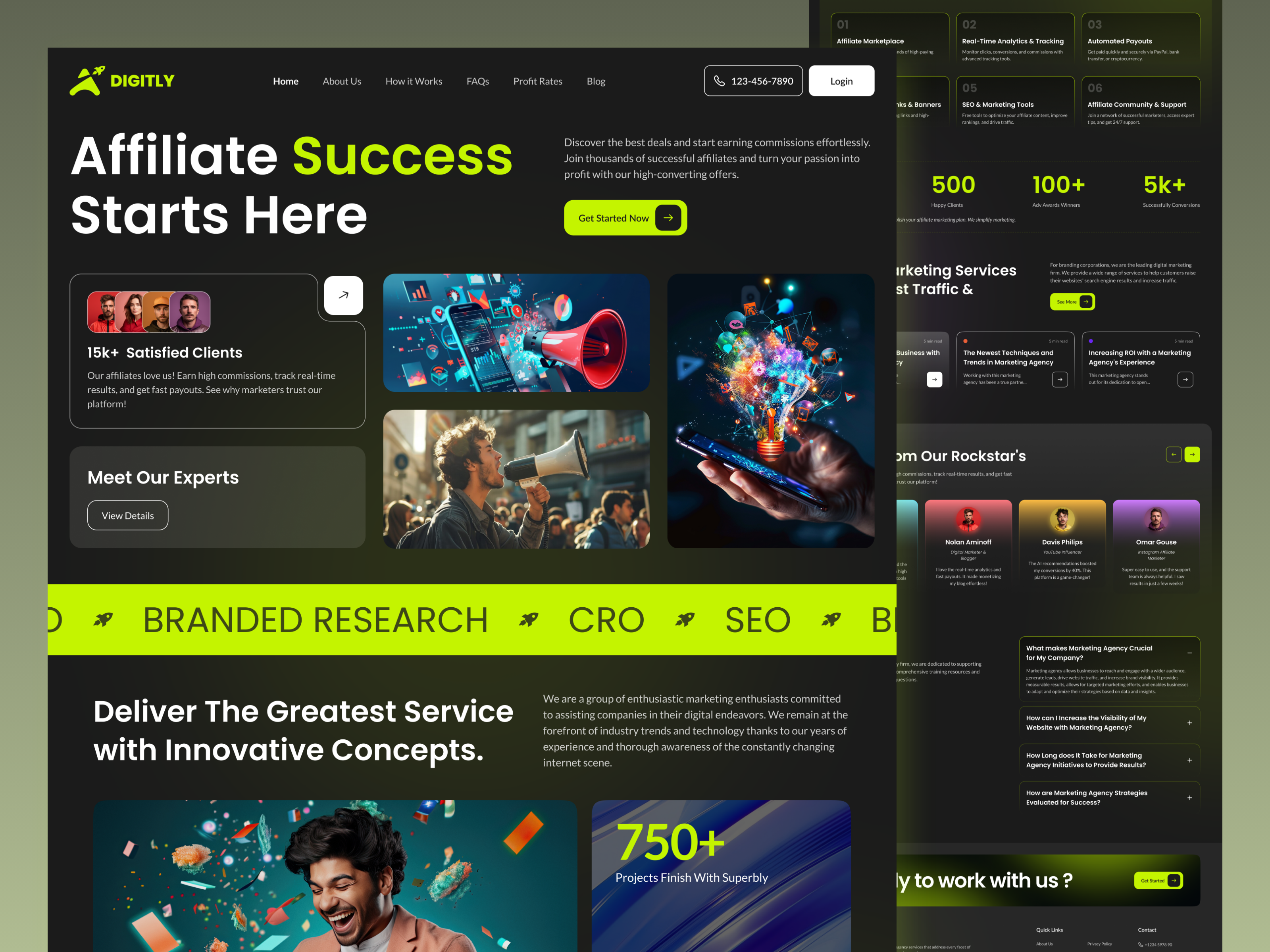 Influencer Marketing Platform – Landing Page Design Concept creative landing page home page illustration influencer influencer landing page influencer marketing landing page marketing modern website social media social media influencer typography ux web design website website design