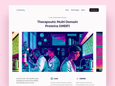 Web design: Biotech ai api biotech card clean design designer genetics illustration landing page layout med tech product design saas technology trending uxui visual design webdesign website