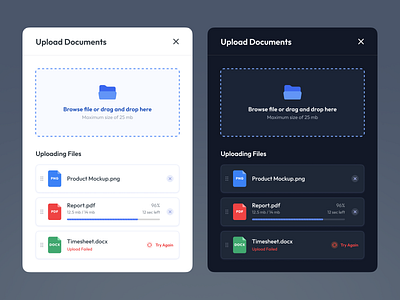 File Upload dark theme file upload web ui