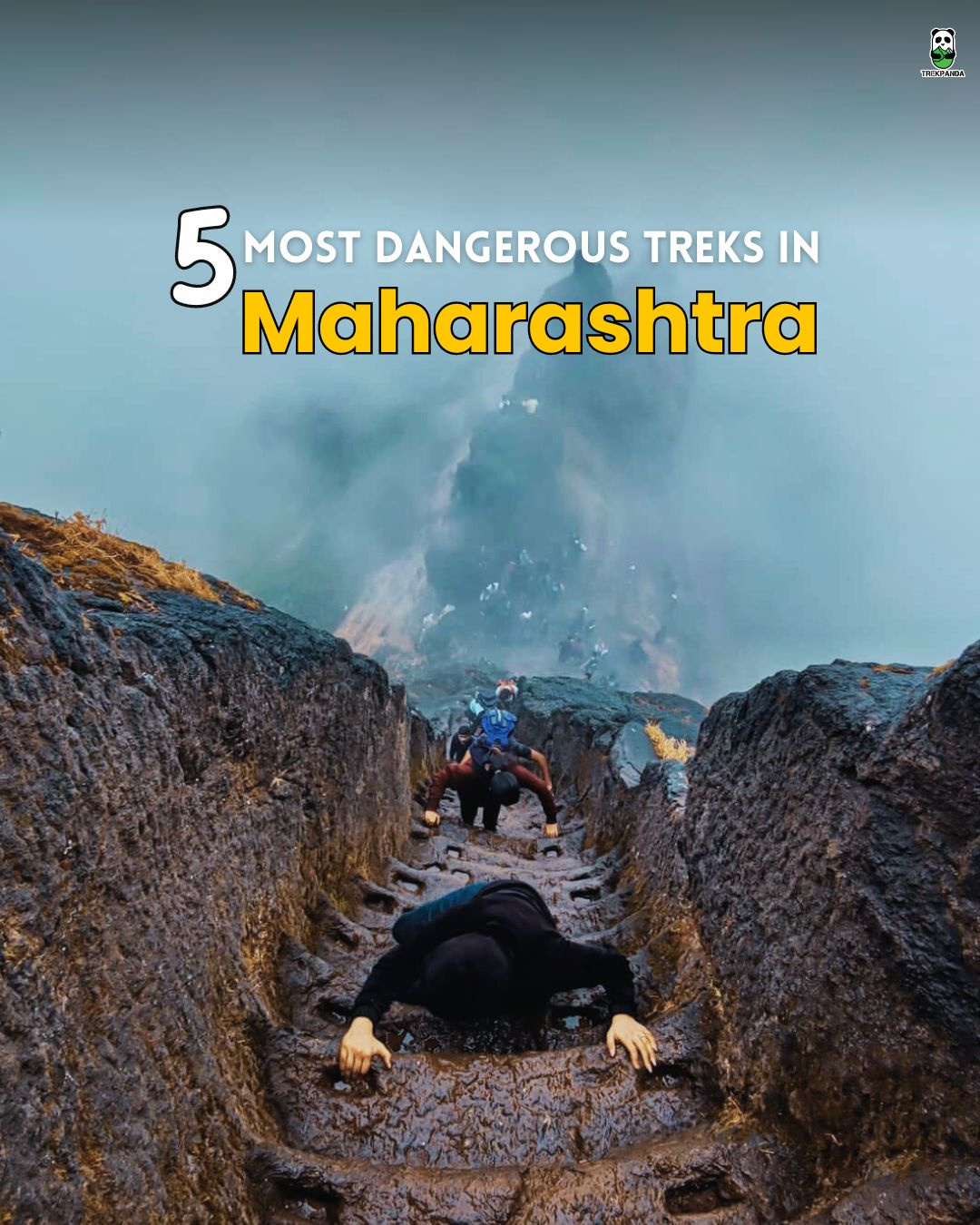 Social Media INSTA POST (5 MOST Dangerous Treks) graphic design typography