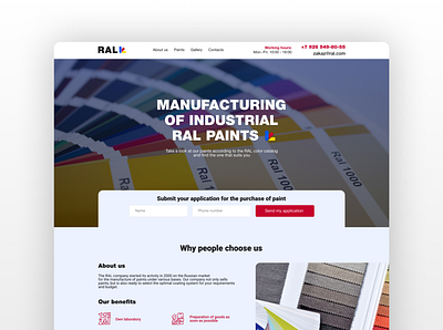 RAL | Paint website design