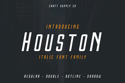 Houston Italic Font Family namecard