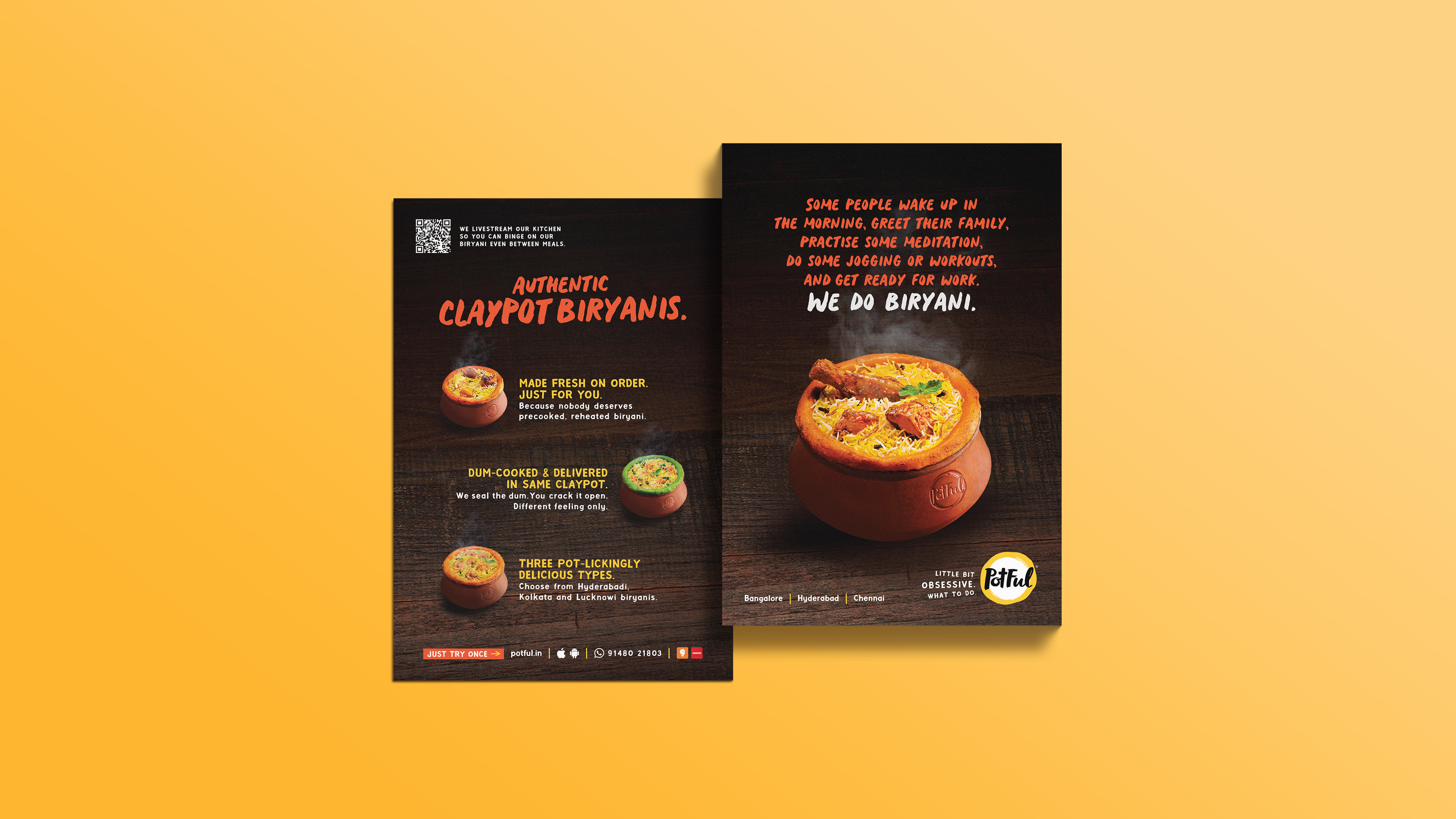 Flyer Design | Biryani Brand a4 flyer design biriyani biryani brand design colorful design flyer food print spices