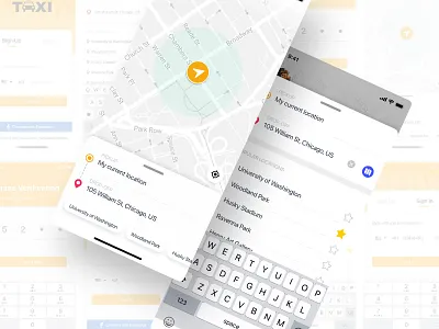 Texi App- Ride Sharing Mobile App- Book a ride app design design ui kit interaction design ui ui design template ui kit ui ux