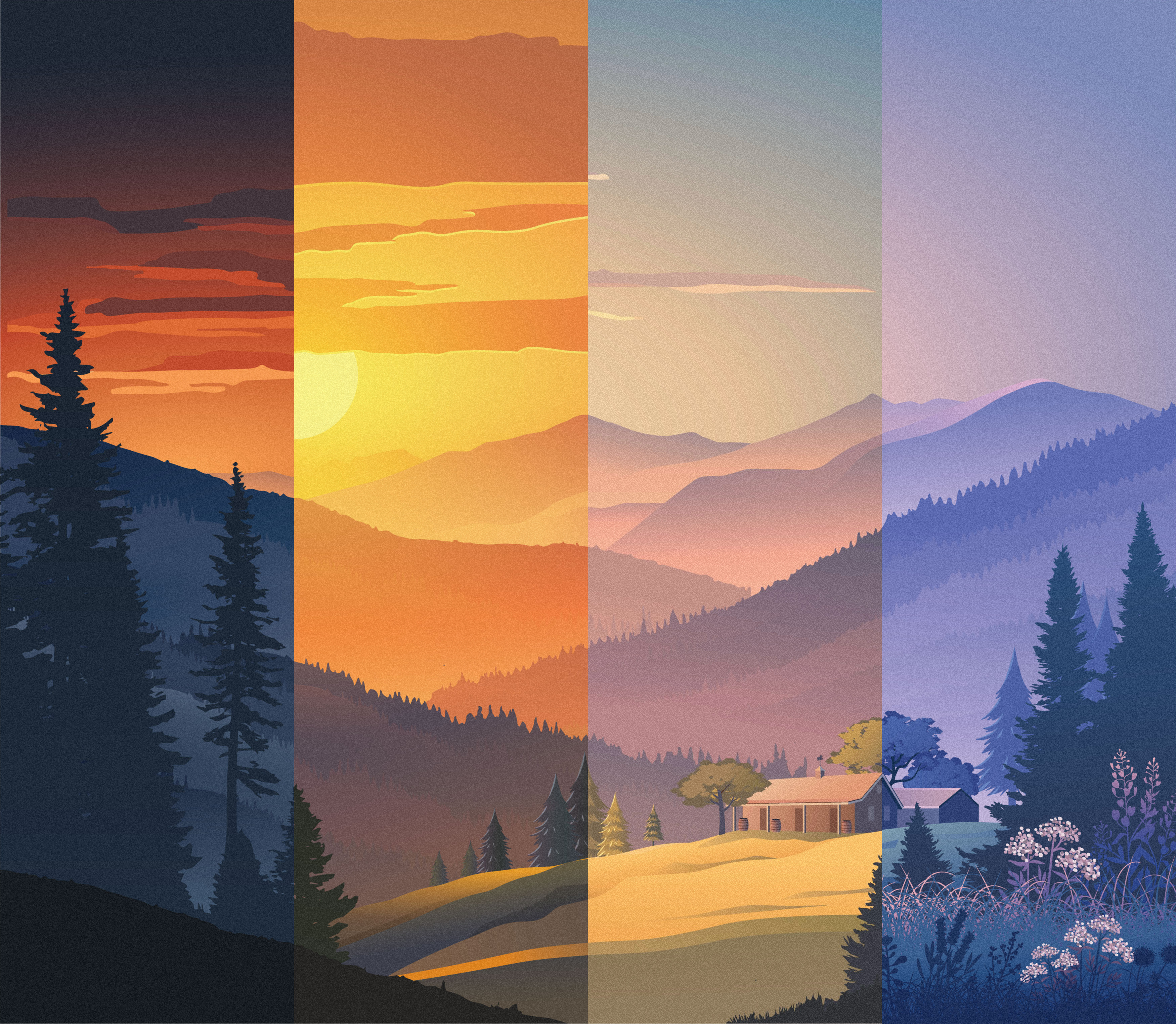 Example of Custom Landscape Illustration 