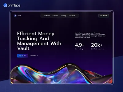 Fintech Landing page ui