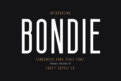 Bondie – Condensed Sans Serif eye