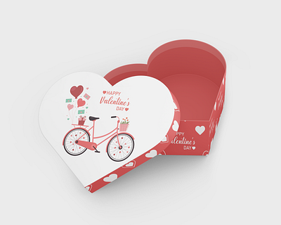 Valentine's Day Box Packaging animation box cartoon construction design excavator graphic design heart illustration logo love vector