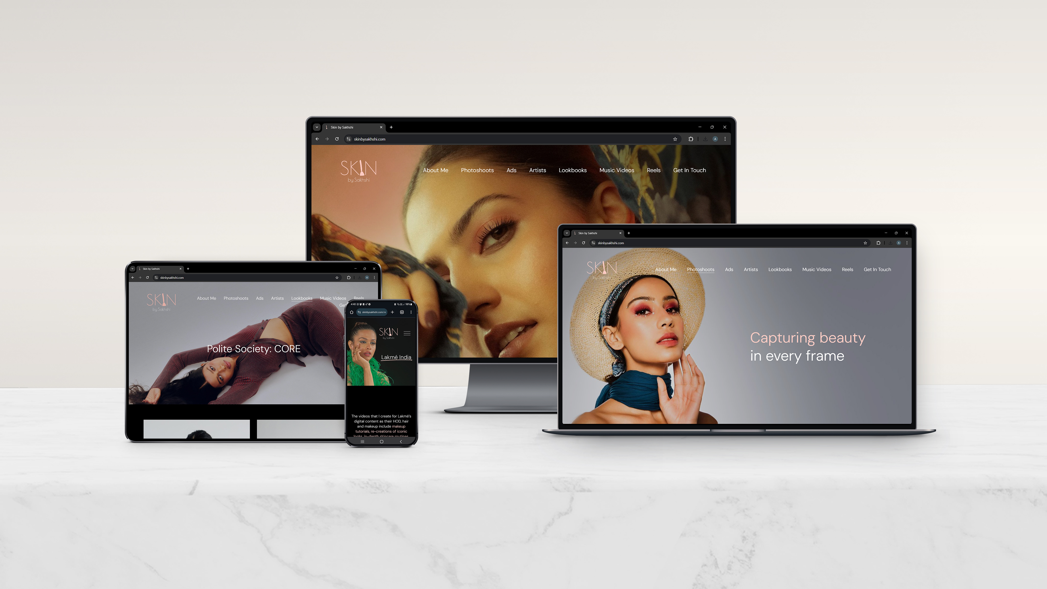 Website Design | Makeup Artist beauty branding makeup artist responsive screens squarespace ui design web design website website design website redesign
