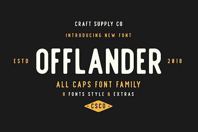 Offlander – All Caps Font Family condensed