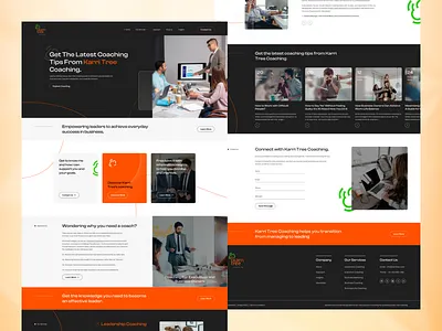 Karritree Coaching Tips Landing Page animation branding graphic design logo ui