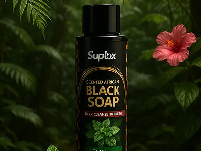 Product Manipulation - Suplox Black Soap 3d ai branding ecommerce marketing ecommerce product graphic design product manipulation