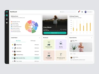 Holistic Wellness Dashboard for Personal Growth & Community Enga business website design health health and wellness logos healthcare design ui ui ux design ux wellness branding wellness dashboard wellness design wellness website design wellness website templates