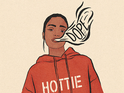 Smokin Hottie 3 cannabis dank design dope fashion girl graphic design hottie illustration marijuana smoke smoking weed