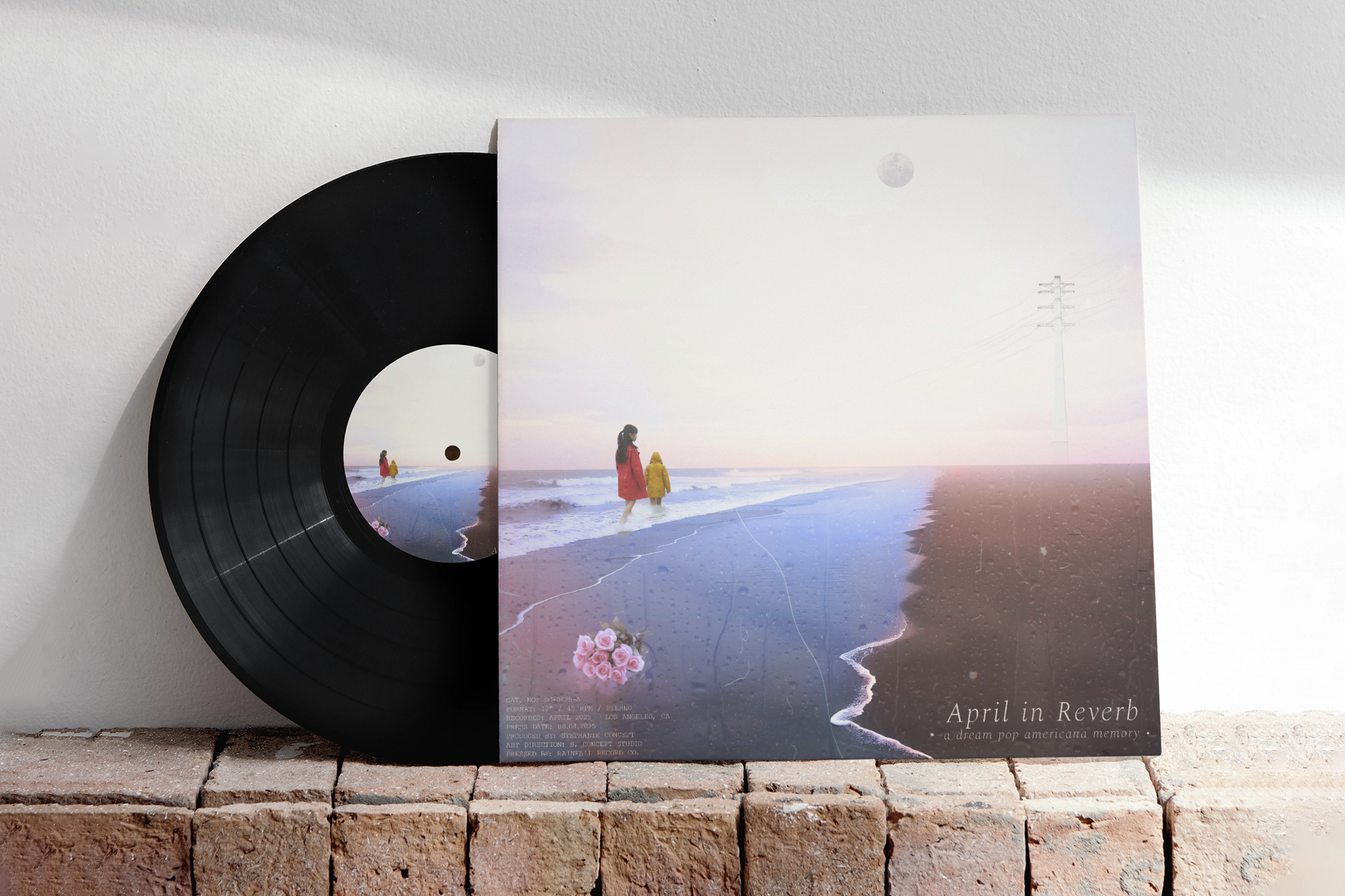 April in Reverb — Conceptual Album Cover Design a albumcoverdesign americana artdirection artwork branding conceptualdesign creative branding design dreampop graphic design indievisuals musicartwork photoshop vinyldesign visuastorytelling