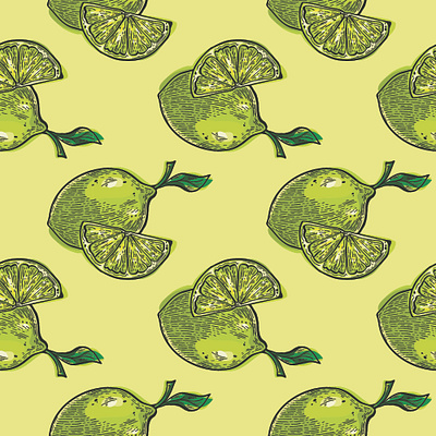 Lime Surface Pattern brand design branding drawing drink fabric food illustration illustration art illustrator lime margarita mexican packaging packaging design pattern pattern design repeat surface pattern tacos textile