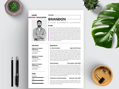 Resume / CV Template branding canva template cover letter curriculum vitae cv cv design cv template graphic design modern resume professional resume resume resume design resume template