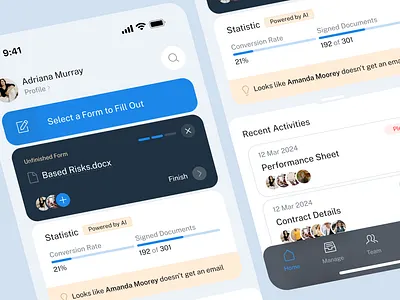 Document Management Mobile App mobile application sign