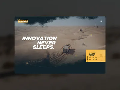 Fried van de Laar Racing - UX design campaign dakar experience photoshop racing sketch ui ux website
