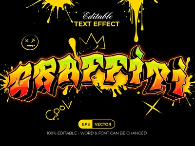 Graffiti Text Effect 3d art background banner design editable effect font gradient graffiti headline lettering poster street style text type typeface typography word