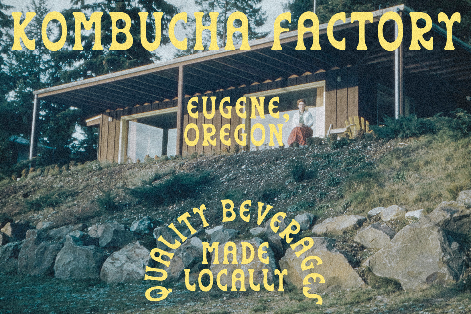 Kombucha Factory branding breweries california design eugene fonts food and drink graphic design handmade hippie natural oregon organic pnw rustic seattle type type design typographie typography
