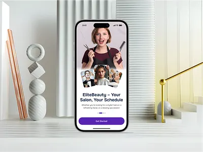 Mobile App Onboarding – Simple, Fast & Friendly app app design app screen design appointment app barber booking concept barber shop beauty app haircut app home service app ios app design makeup booking mobile app onboarding onboarding screen salon app salon booking ui uiux