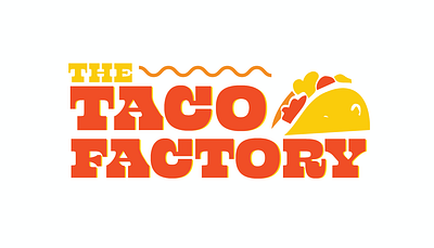 Taco Factory Logo bright colors colorful logo graphic design logo mexican food mexican logo restaurant restaurant logo taco vibrant logo