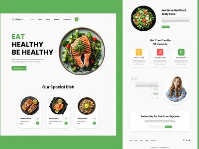 Restaurant Website UI Template ecommerce website food website landing page landing page design restaurant website ui design ui ux design ux web design web template website website in figma