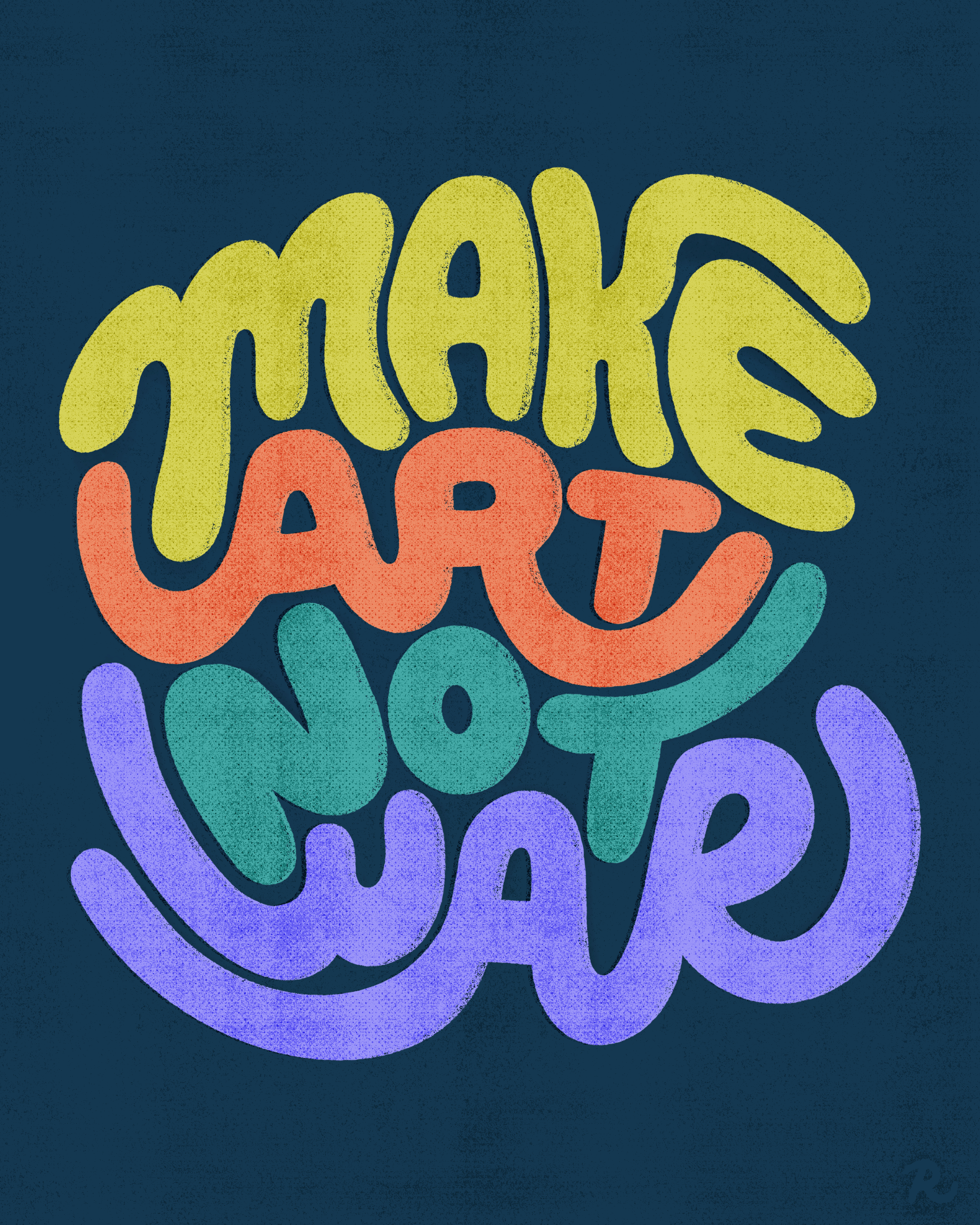 MAKE ART black and white hand drawn type illustration lettering typography