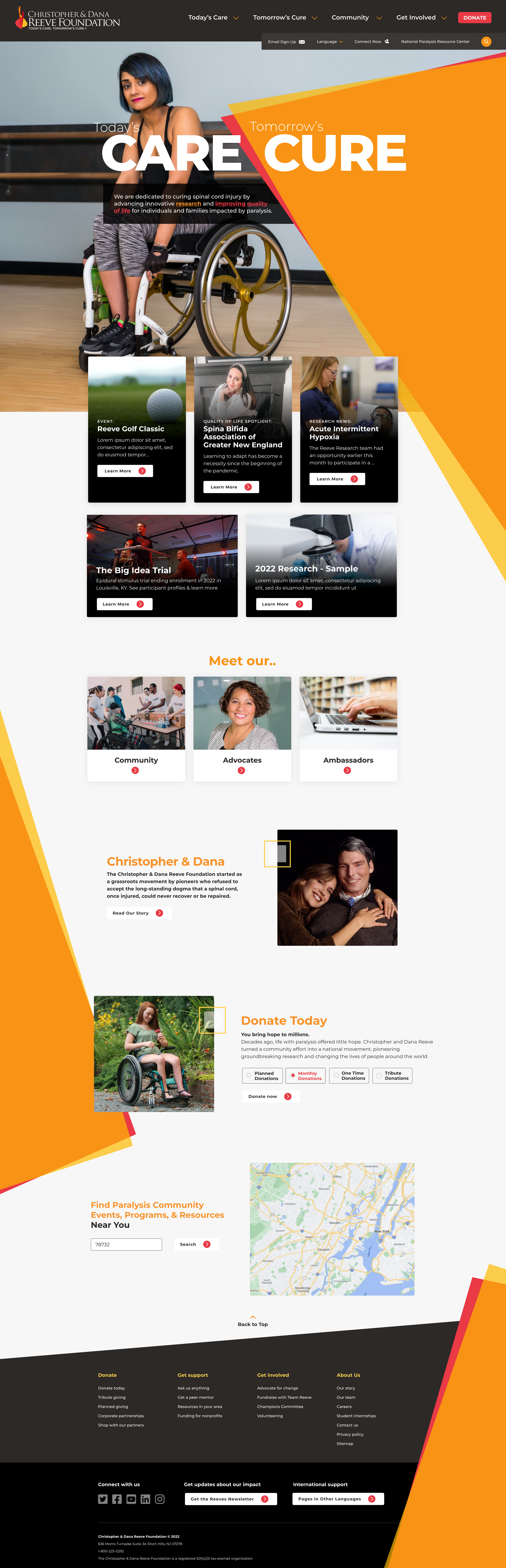 Christopher Reeve Foundation branding design