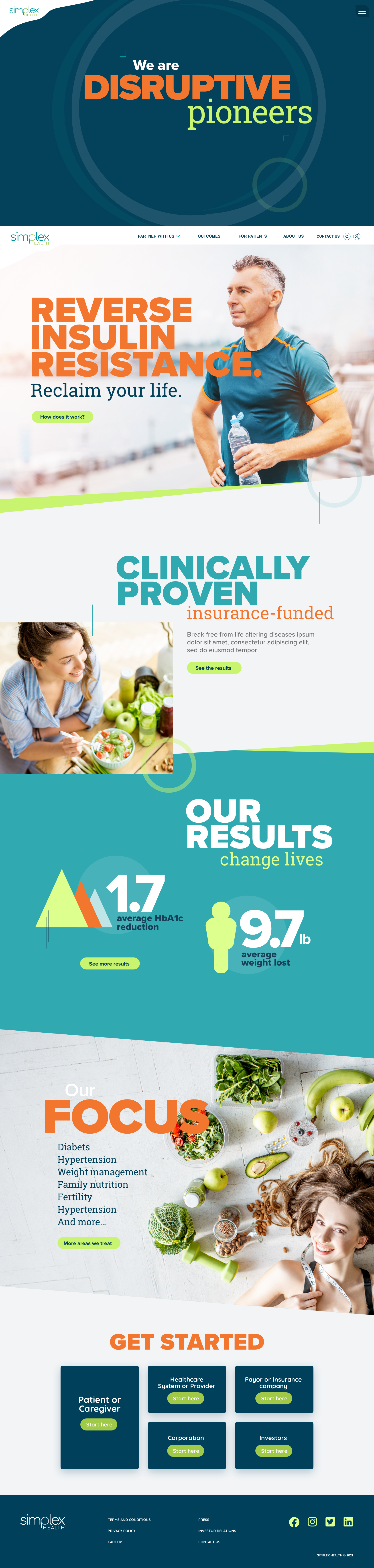 Simplex Health design graphic design website
