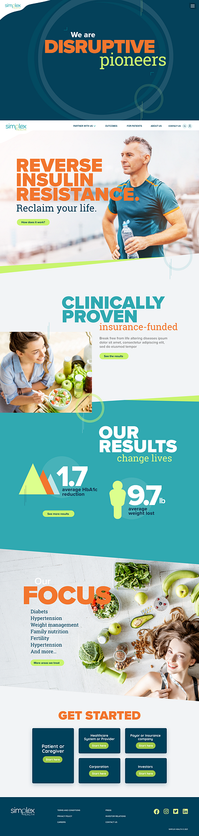 Simplex Health design graphic design website