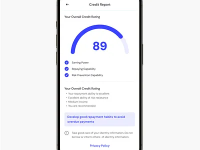 Credit Rating UI app design figma fintech fintech app mobile app ui uiux user experience user interface ux