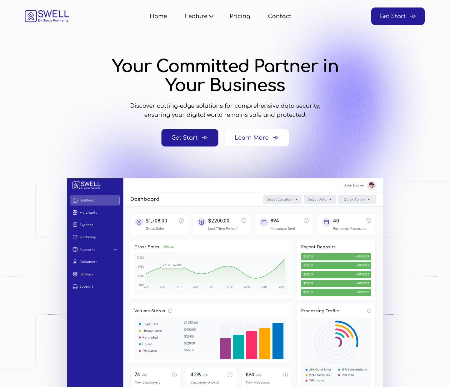 SaaS Landing Page Design ui ux web webdesign website website design