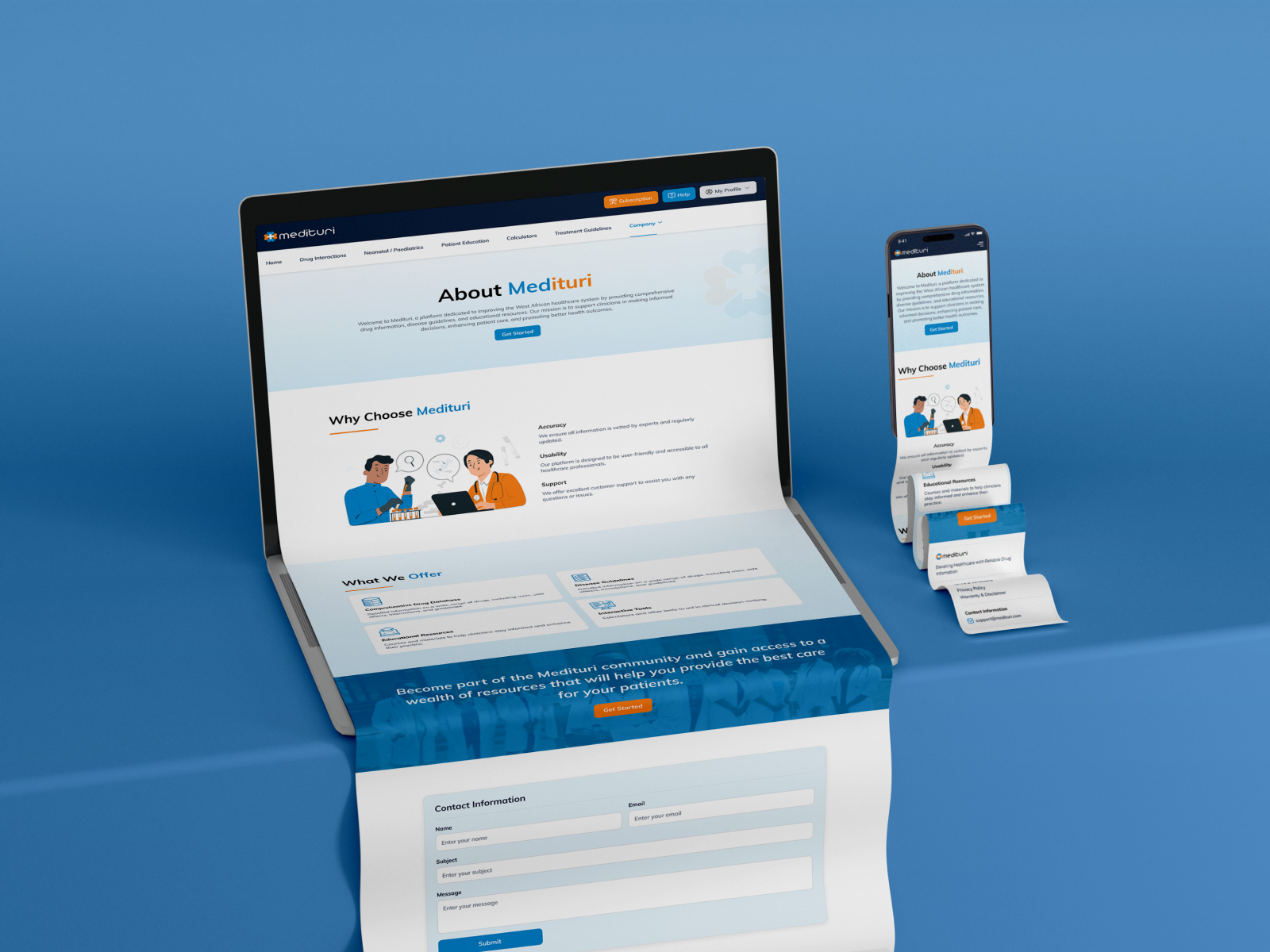 Medituri - Medicine Information Web Application disease medical medicine medicine information mobile version ui ui design ui ux web application website